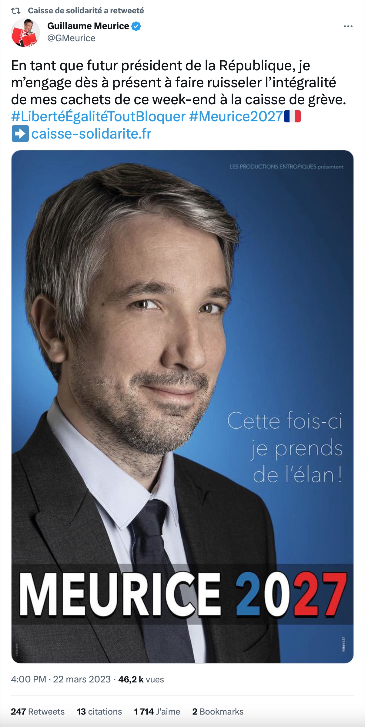 Vive le président Meurice