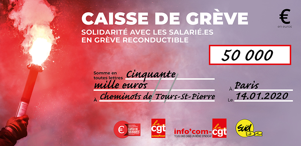 Chèque du versement à SNCF TOURS-ST PIERRE