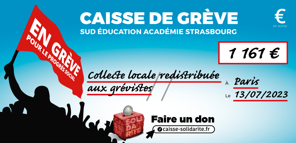 Chèque du versement à ÉDUCATION NATIONALE • SUD ALSACE